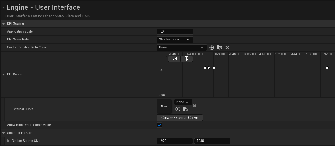 DPI scaling settings